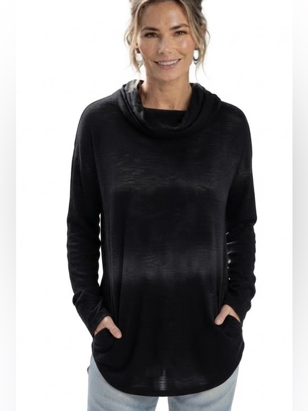 Reel Legends loose black turtleneck comfy